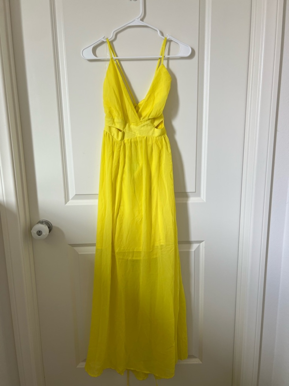Active USA Bright Yellow Spaghetti-Strap Maxi Dress
